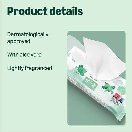 by Amazon Fresh Baby Wipes, 336 Wipes, 6 Pack of 56