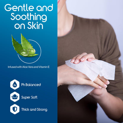Inspire Adult Wet Wipes, Wash Cloths | Adult Wipes for Incontinence & Cleansing for Elderly, Fragrance-Free Premium Full Body Cleansing Washcloths (1 Count (Pack of 600))