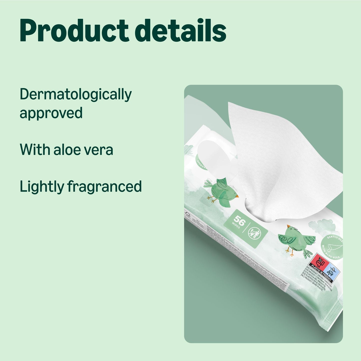 by Amazon Fresh Baby Wipes, 1008 Wipes, 18 Pack of 56