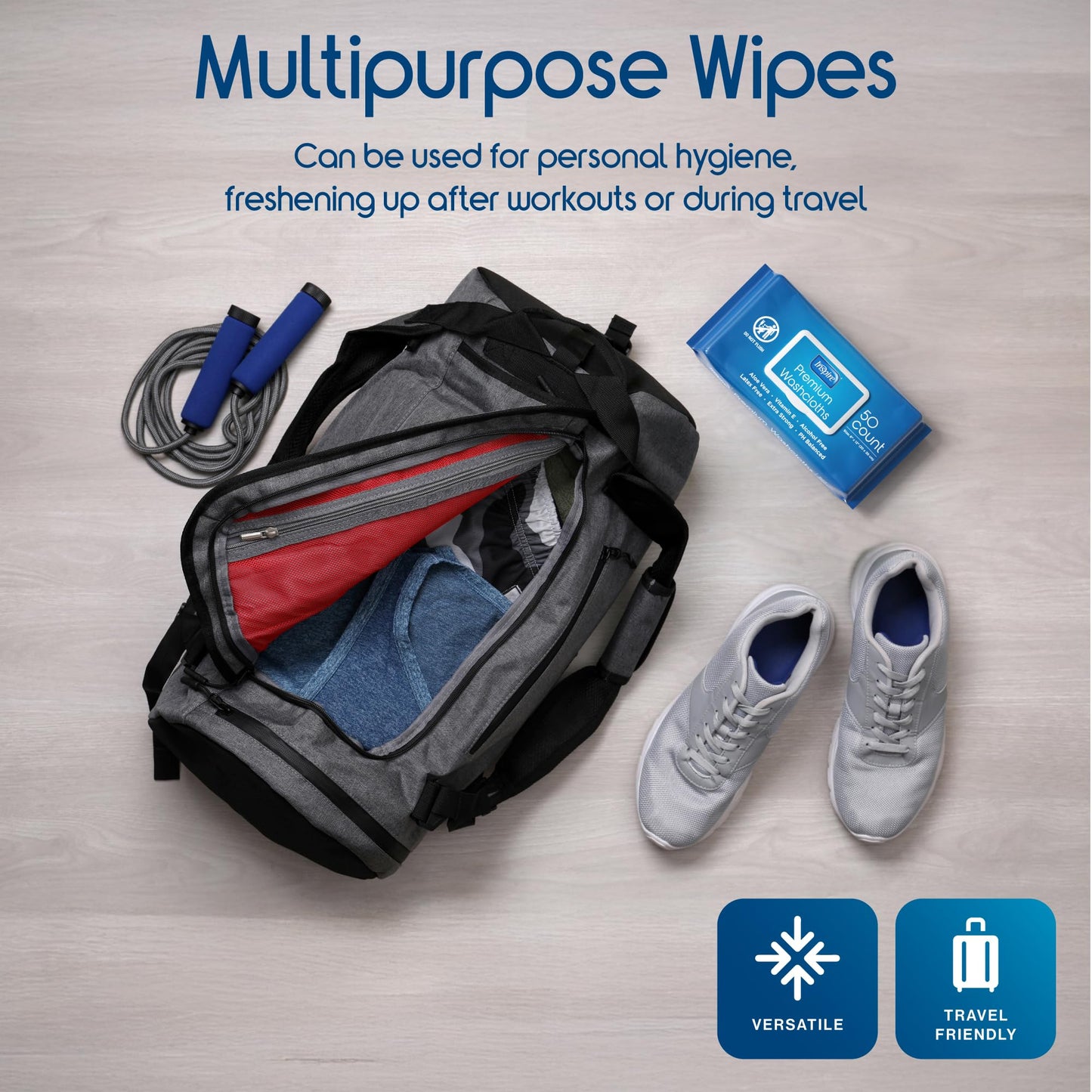 Inspire Adult Wet Wipes, Wash Cloths | Adult Wipes for Incontinence & Cleansing for Elderly, Fragrance-Free Premium Full Body Cleansing Washcloths (1 Count (Pack of 600))